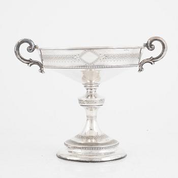 Uppsatsskål, silver, Gustaf Möllenborg, Stockholm 1879.