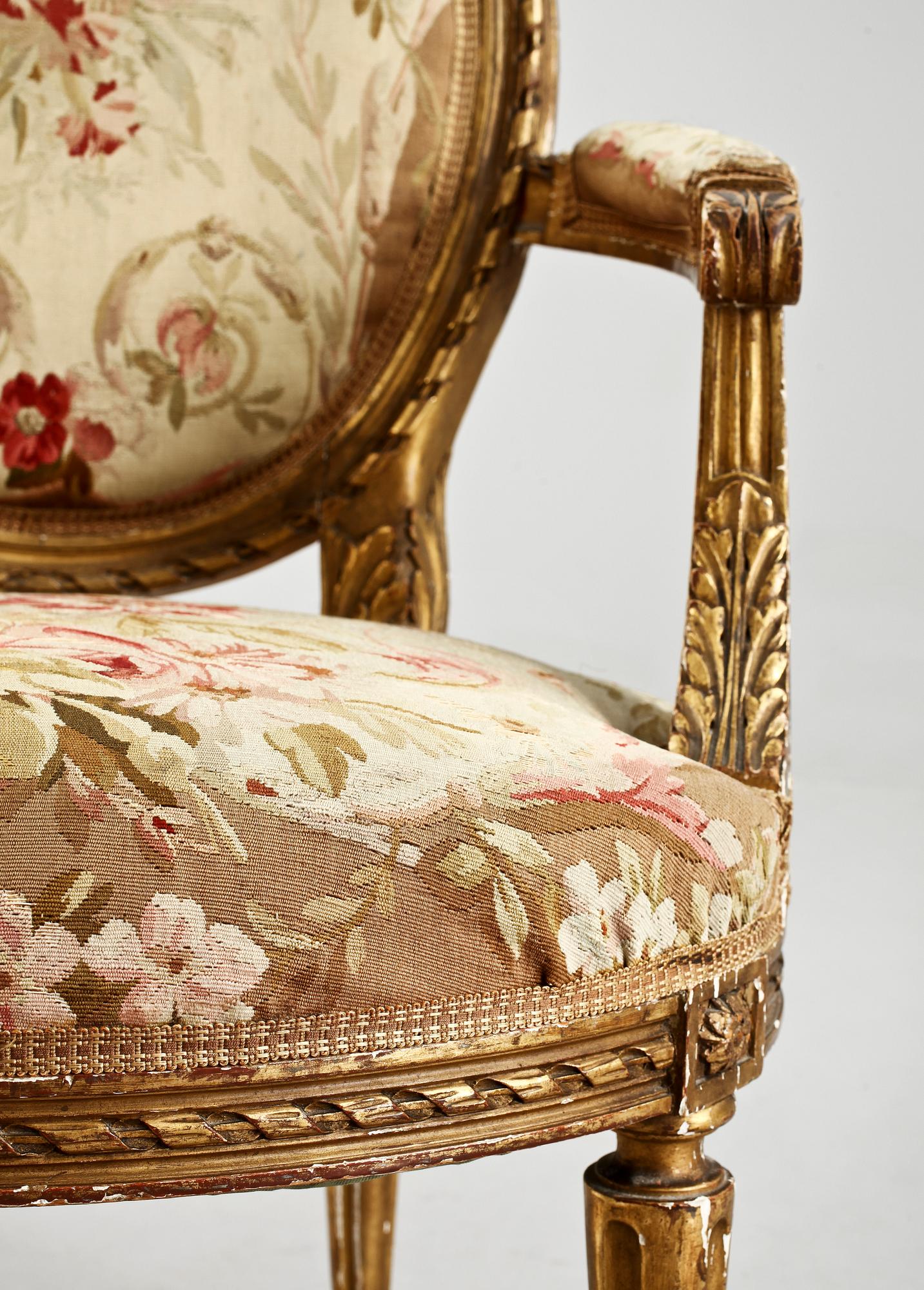 KARMSTOL, gustaviansk stil, 1800-tal.