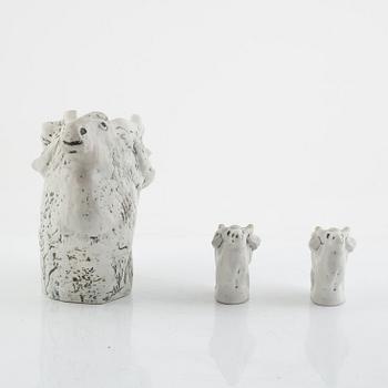 Henrik Allert, a group of three ceramic figurines, Pentik, Finland.