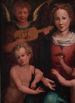 Rafael Circle of, The madonna with the child and John The Baptist.