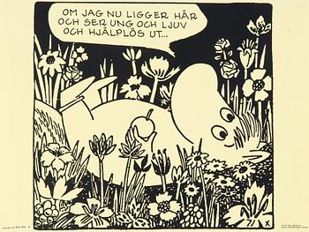 AFFISCHER, 6 stycken, Tove Jansson, Bulls Presstjänst, Stockholm, 1960-tal.