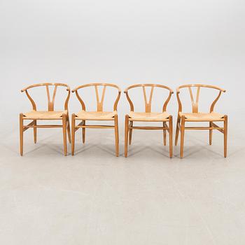 Hans J. Wegner, chairs, 4 pcs, "The Y-Chair" model CH-24, Carl Hansen & Søn, Denmark.