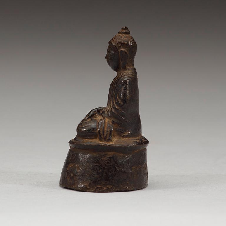 A bronze Buddha, Ming dynasty.