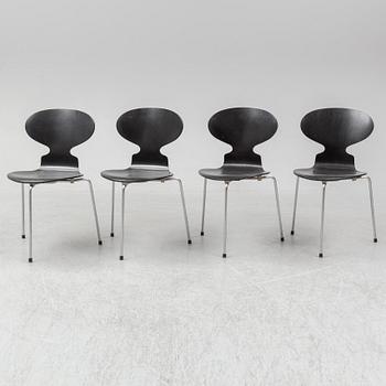 ARNE JACOBSEN, stolar, 4 st, "Myran", Fritz Hansen, Danmark, 1971.