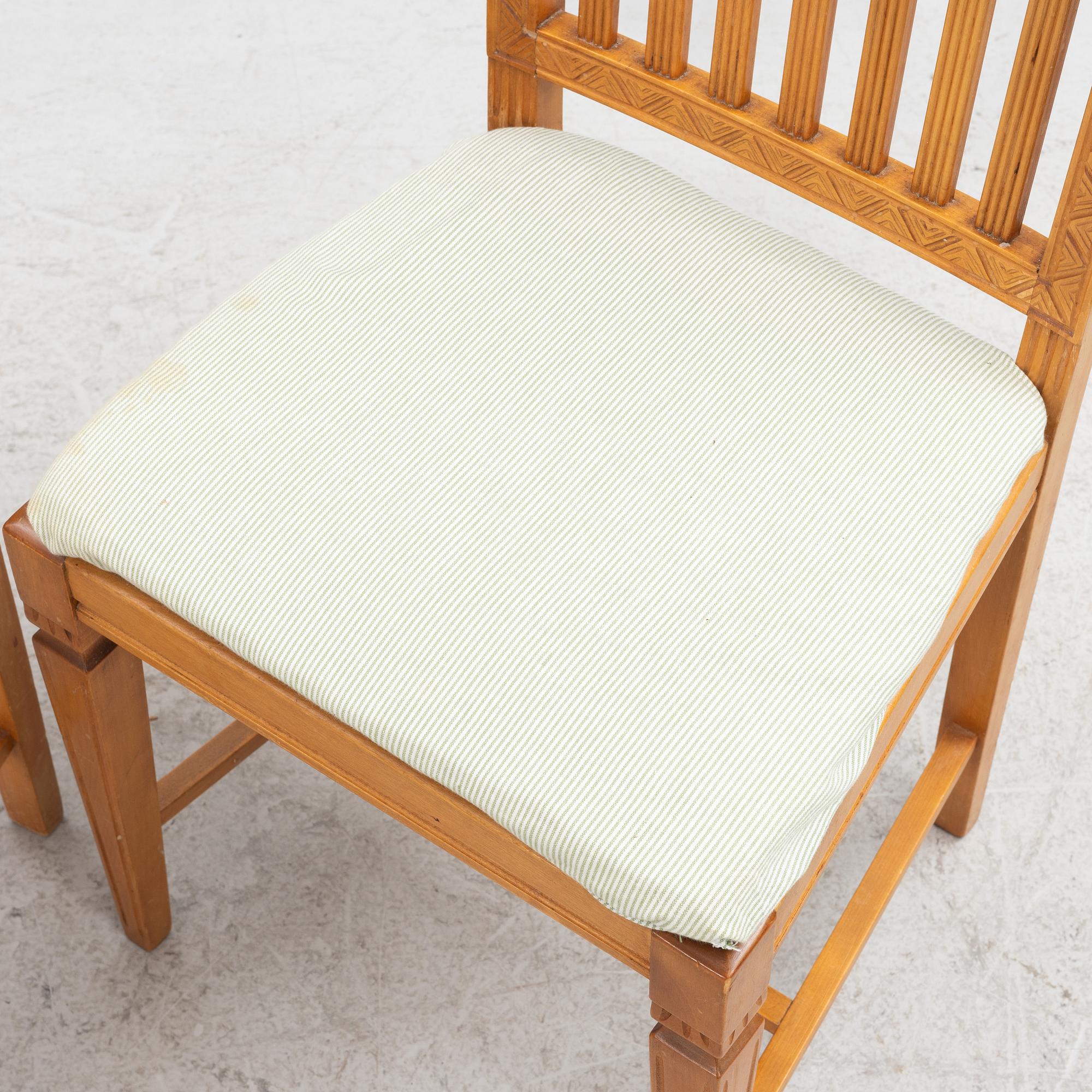 Dining set, 7 pieces, Gustavian style, including Taserud, Arvika, mid-20th Century.