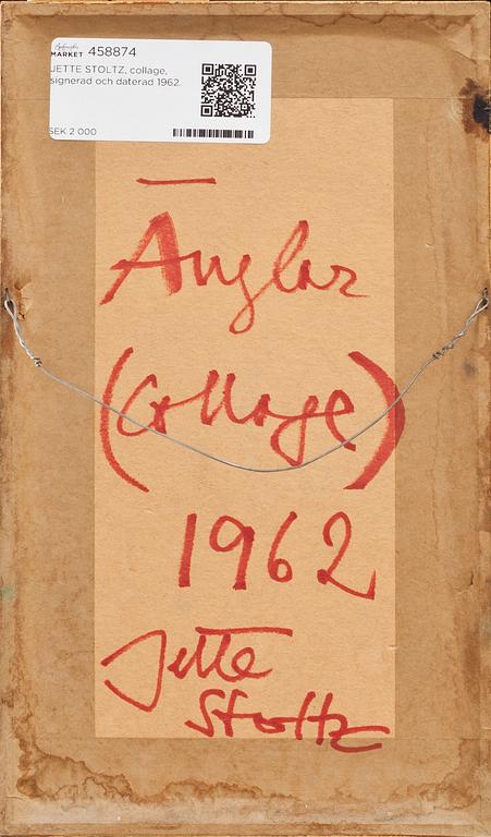 JETTE STOLTZ, collage, signerad och daterad 1962.