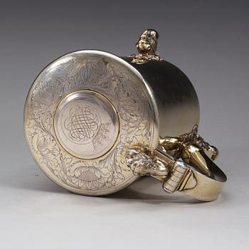 DRYCKESKANNA, silver, Conrad Gadd, Kristianstad 1748.