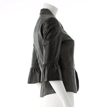 RALPH LAUREN, a black lambskin leather jacket.