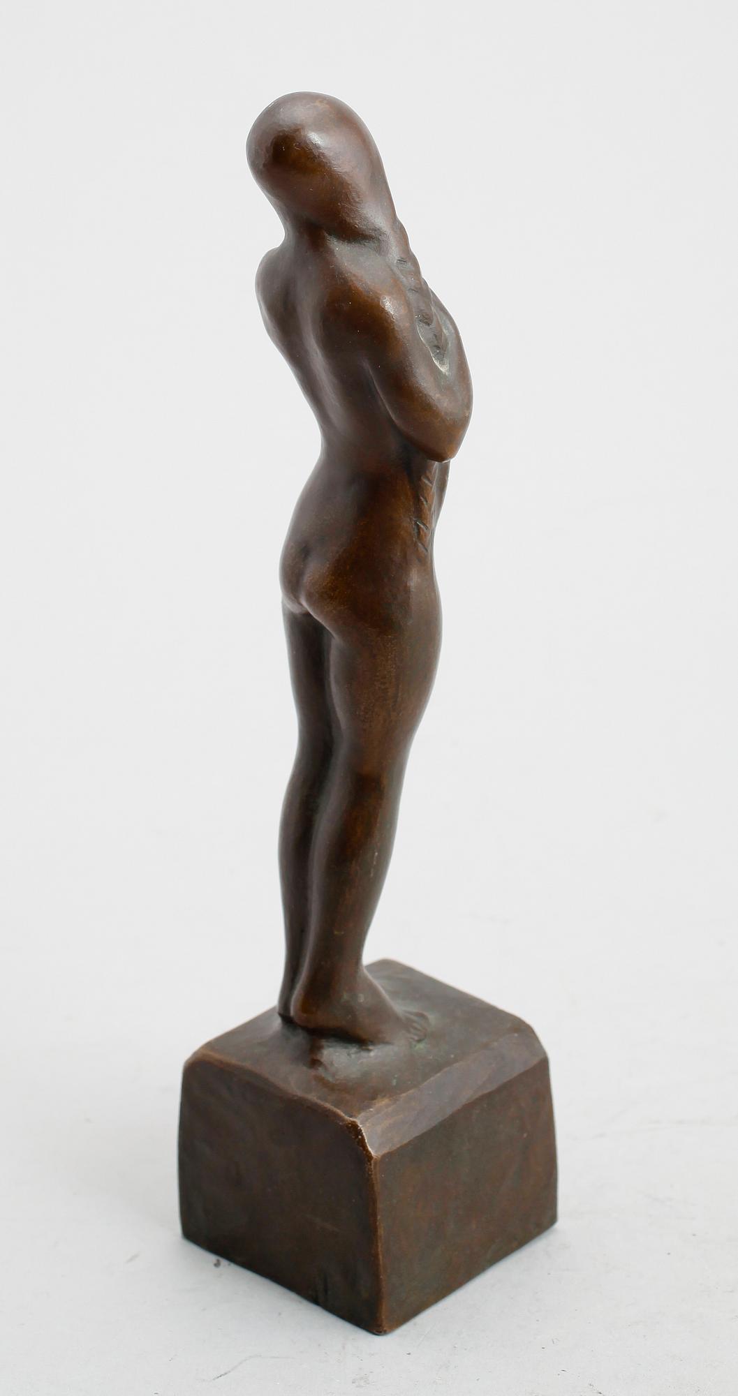ANDERS OLSON, skulptur, brons, signerad.