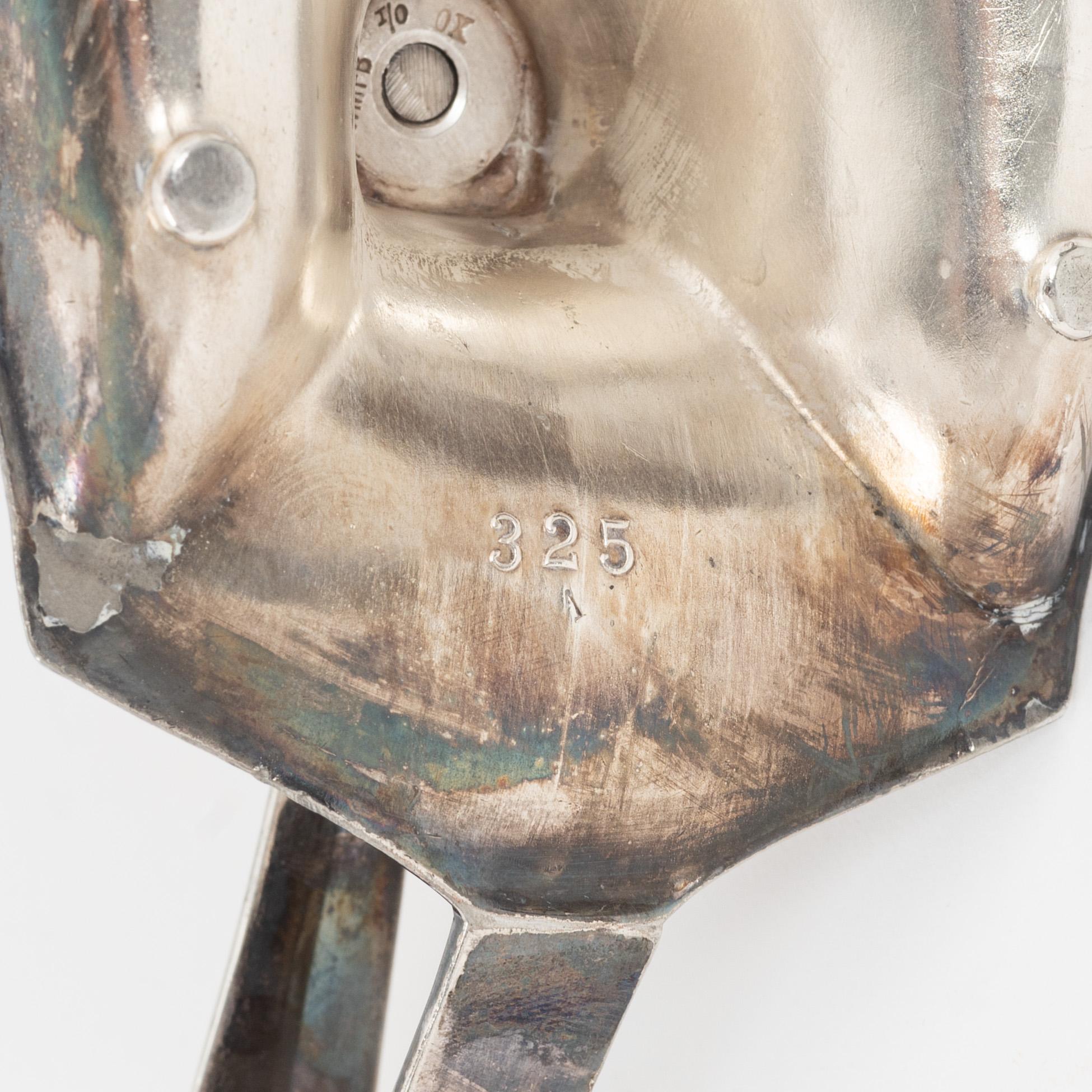 A pair of jugend candlesticks, Württembergische Metallwarenfabrik.