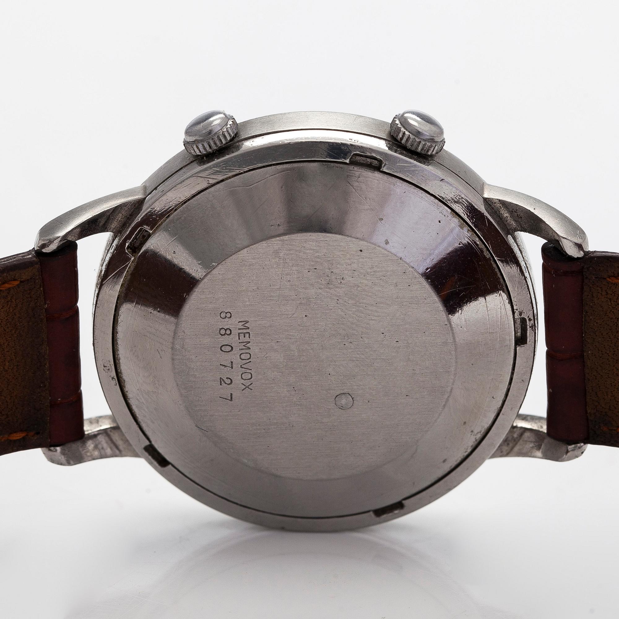 Jaeger-LeCoultre, Memovox, wristwatch, 37 mm.