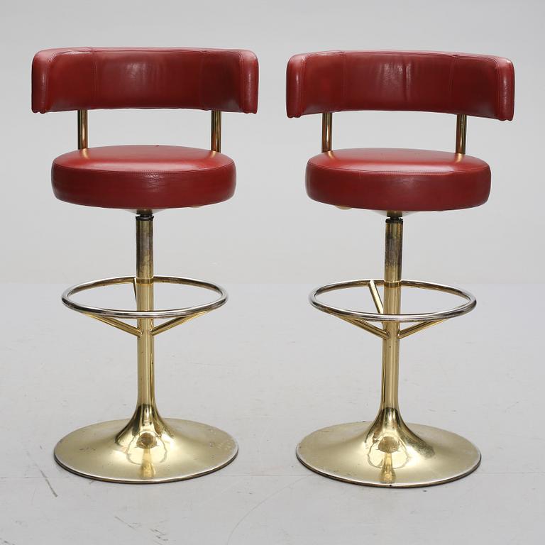BARSTOLAR, ett par, Johanson design, Markaryd, 1960/70-tal.
