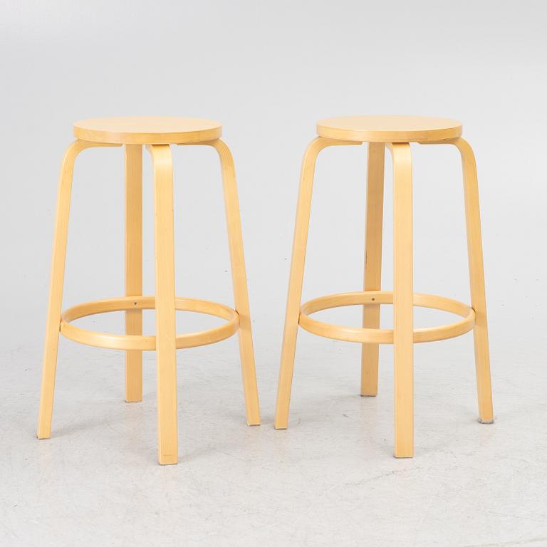 Alvar Aalto, a pair of bar stools, Artek, Finland, 2002.