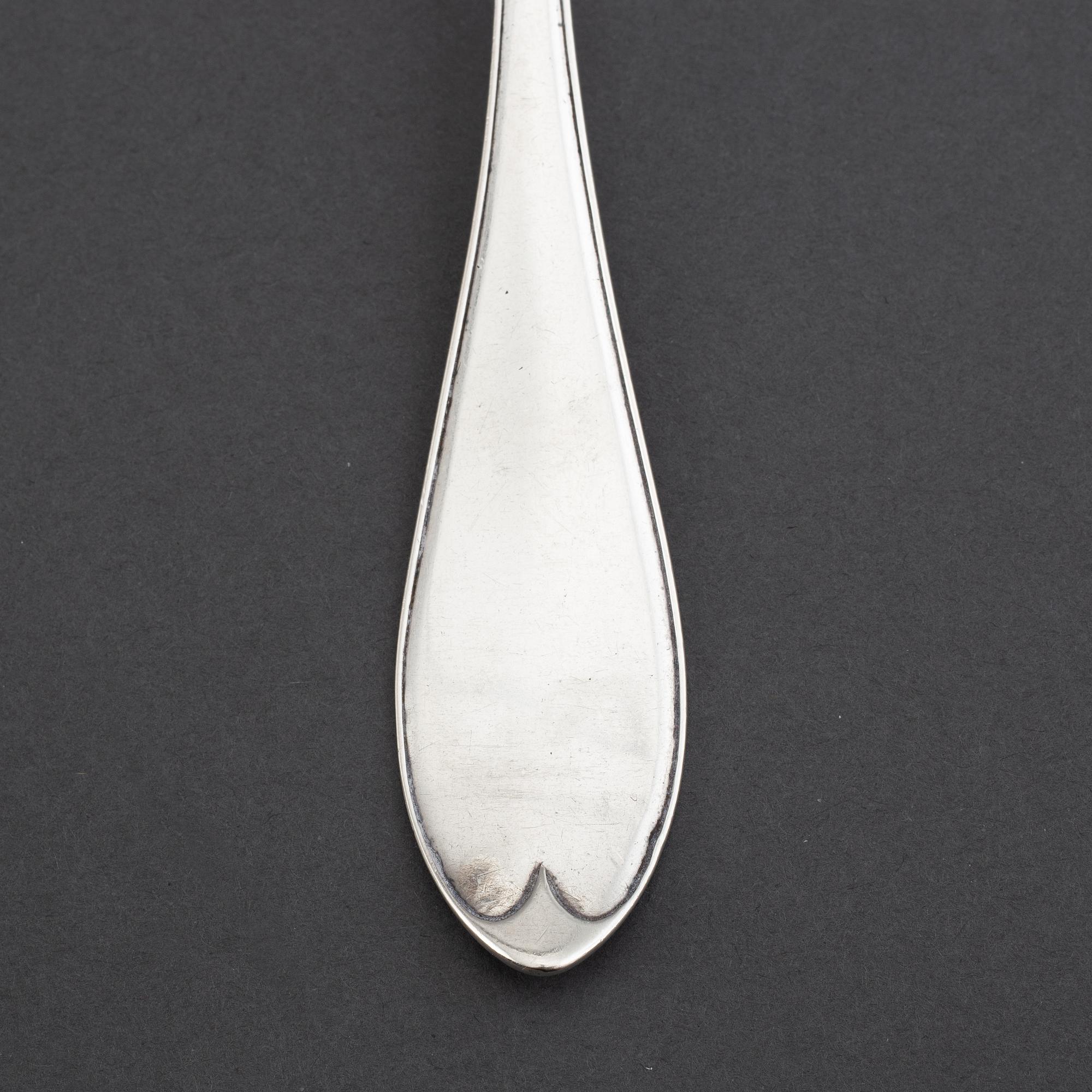 Lars Magnus Holm, matskedar 6 st, silver, Kristianstad 1822.