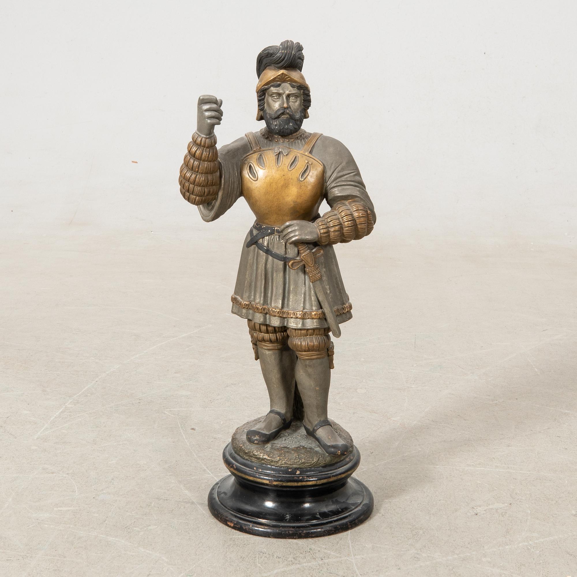 Decorative sculpture Knight in armour circa 1900.