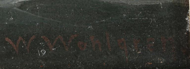 OKÄND KONSTNÄR, olja på duk. 1800-tal.