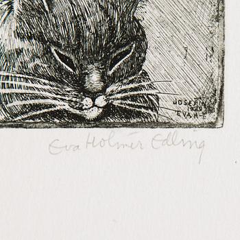 ETCHINGS, 5 pieces, one of wich Hans Wigert.