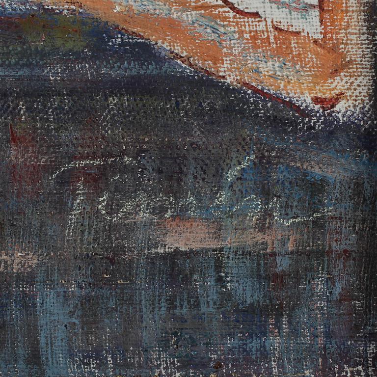 FRANS TIMÉN, olja på pannå, signerad.