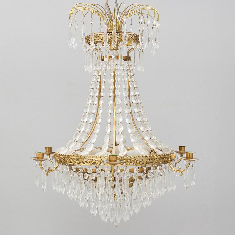 An Empire style chandelier, first half of the 20th Century.