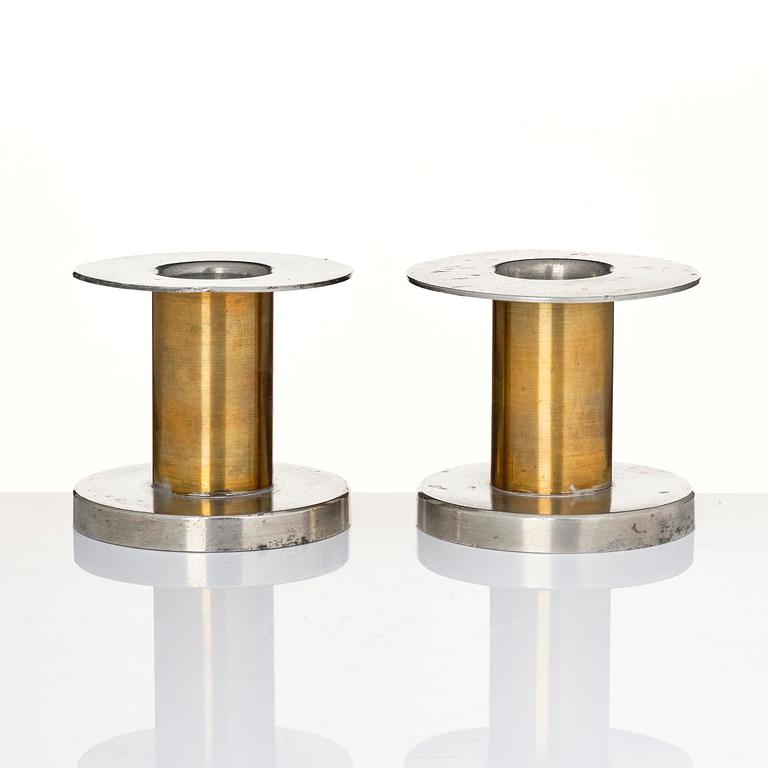 Nils Fougstedt, a rare pair of candlesticks model A 1277, Firma Svenskt Tenn, Stockholm, 1935.