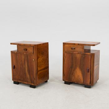 Bedside Tables, a Pair, Art Deco, First Half of the 20th Century.