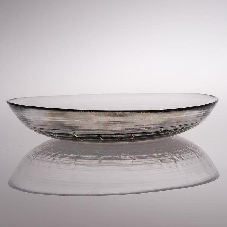 A late 20th century glass dish.