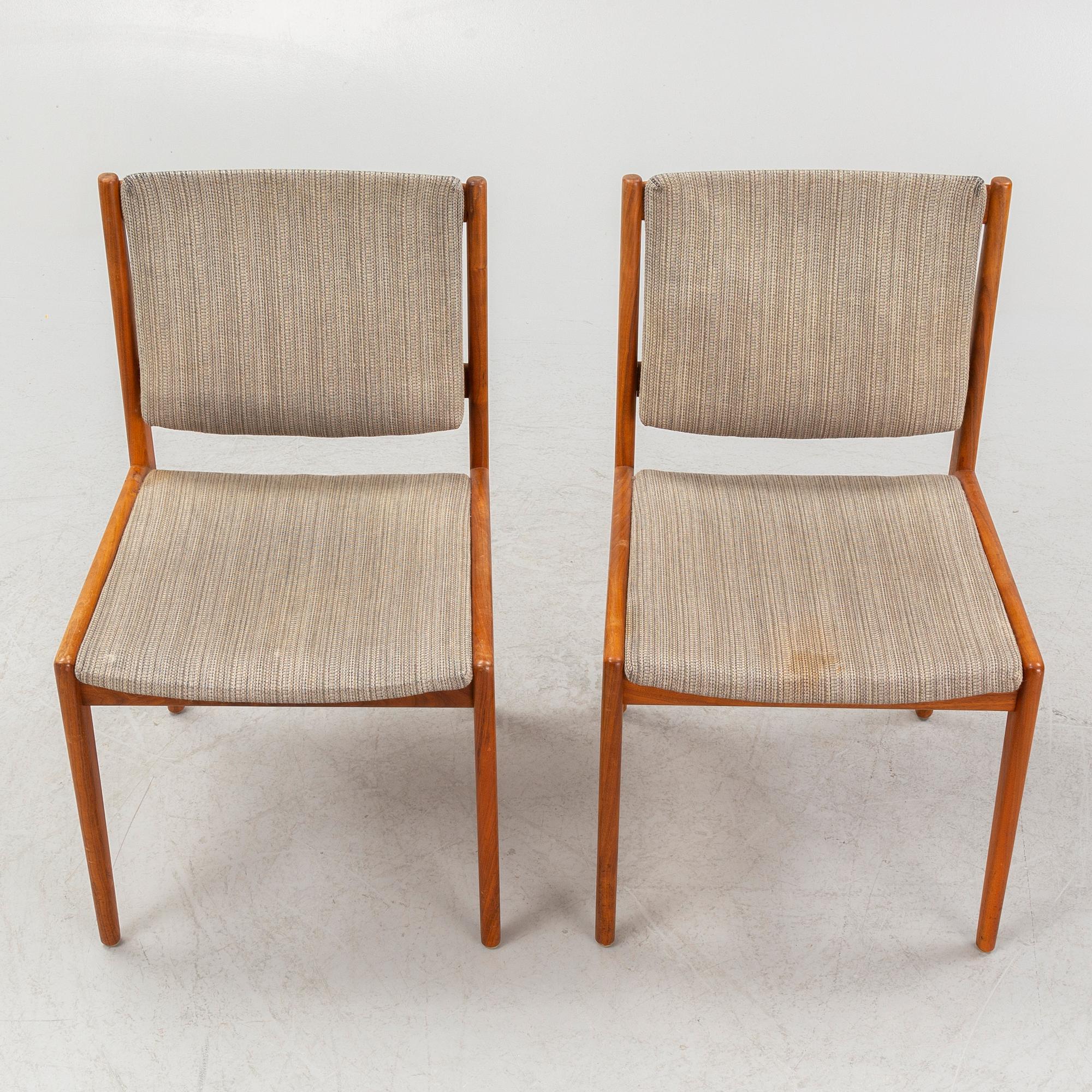 Karl Erik Ekselius, matbord och stolar, 6 st, JOC, Vetlanda, 1960-tal.