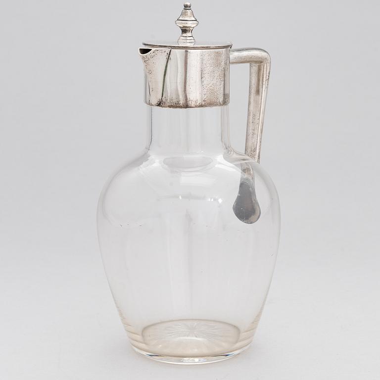 VINKARAFF, sterling silver och glas, Elkington & Co, Birmingham, England 1912.