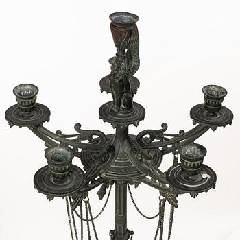 A pair of candelabras, late 19th century.