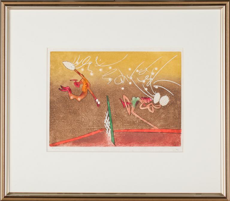 ROBERTO MATTA, färgetsning, signerad samt numrerad 75/100.