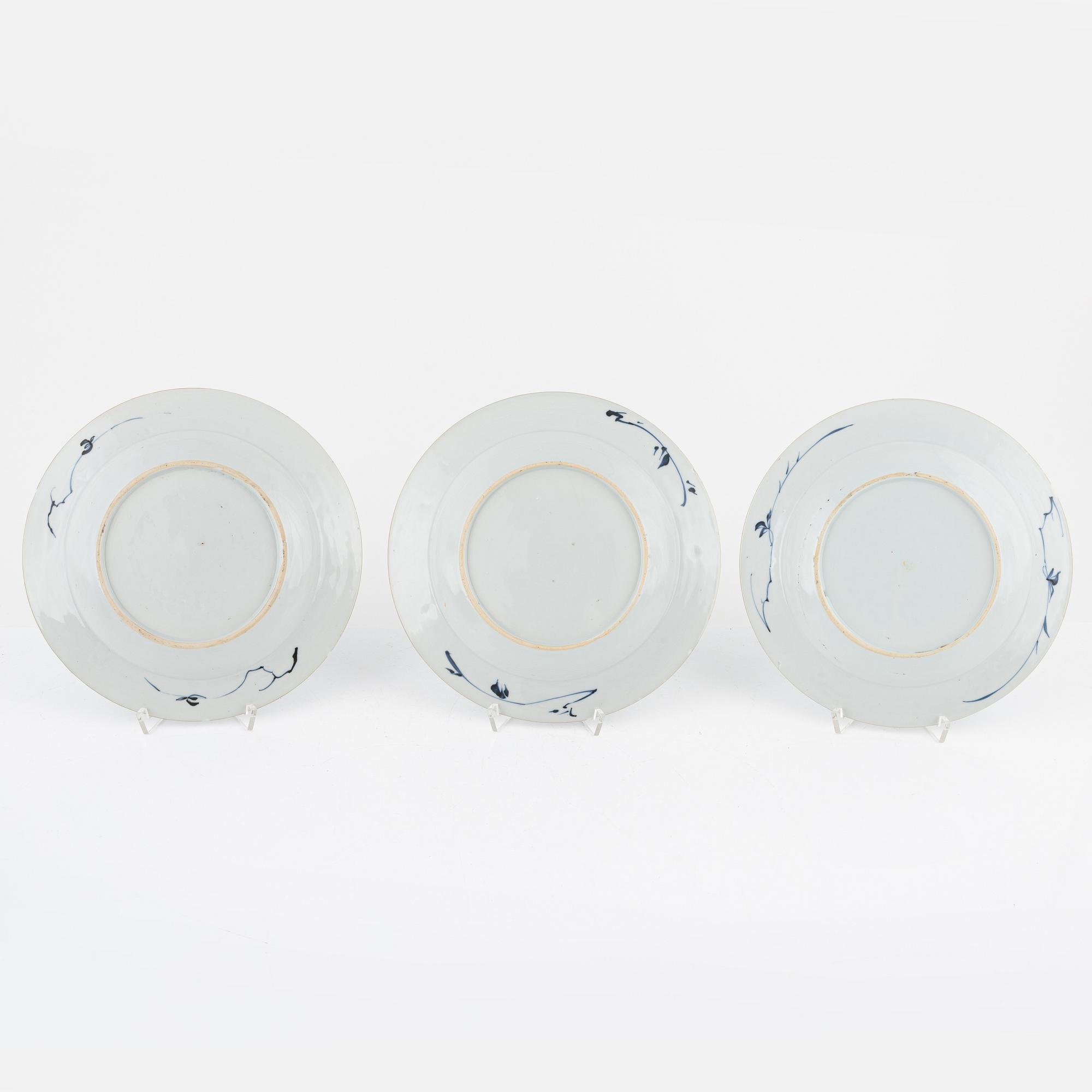 Twelve porcelain plates, China, Qianlong (1736-95).