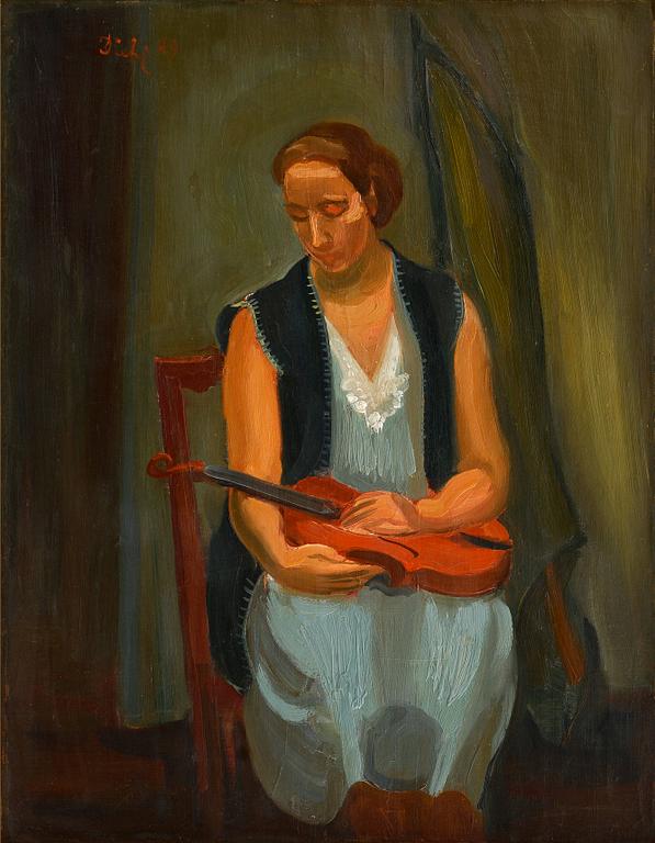 Gösta Diehl, WOMAN WITH A VIOLIN.