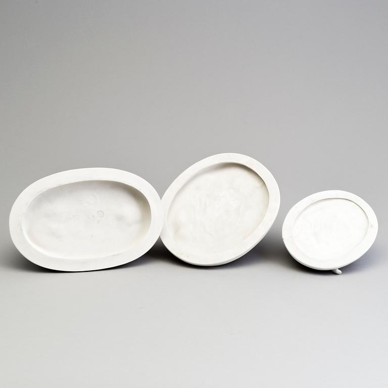 THREE PARIAN GROUPS, Gustafsberg, early 20th century.