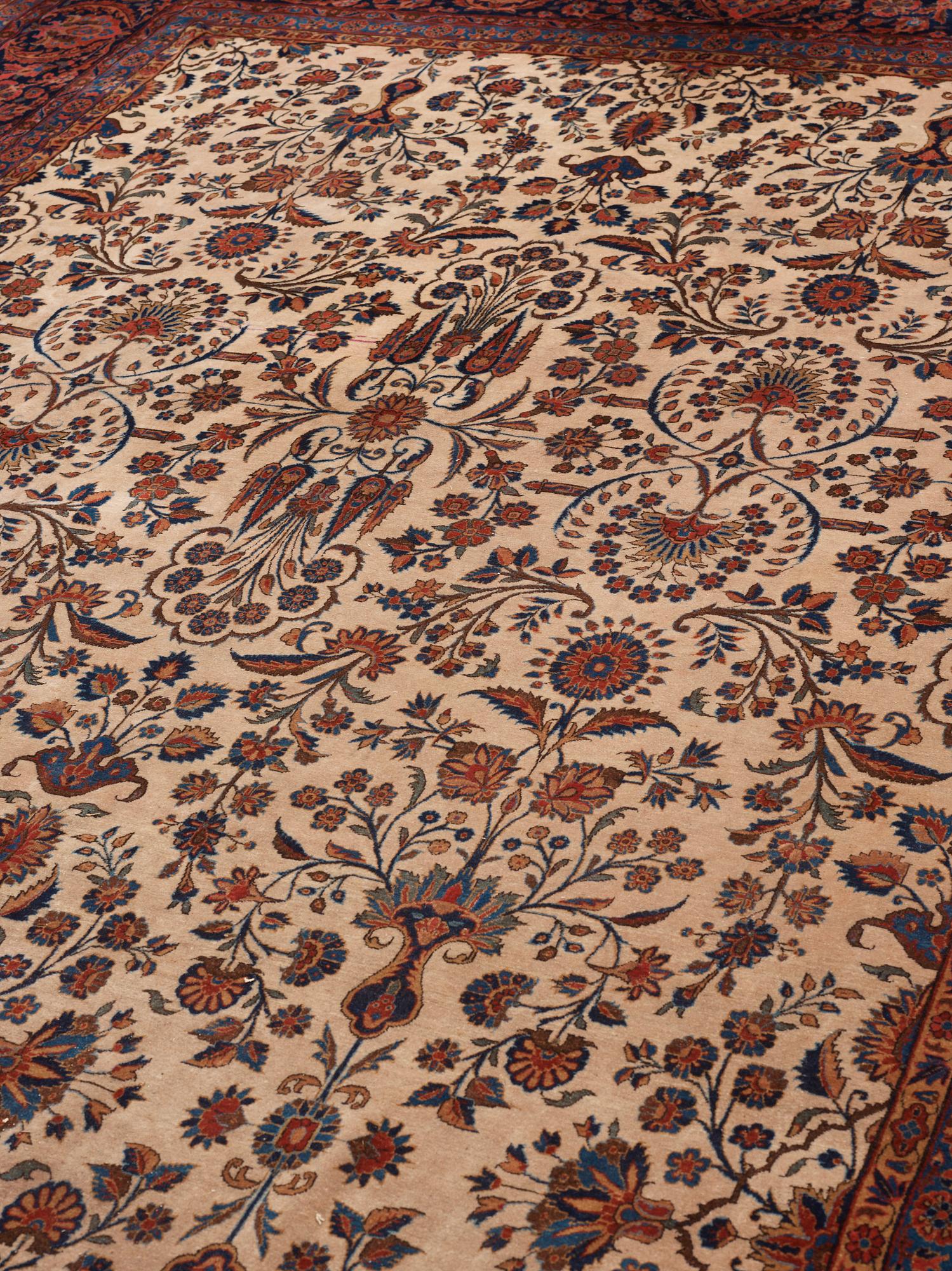 SEMI-ANTIQUE KASHAN SO CALLED DABIR. 670,5 x 339 cm.