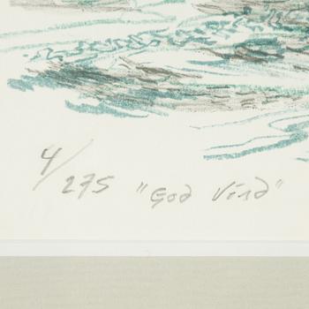 Roland Svensson, lithograph in colours, signed 4/275.