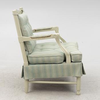 A sofa and armchair, of so called model "Gripsholms", Sweden, late 20th century.