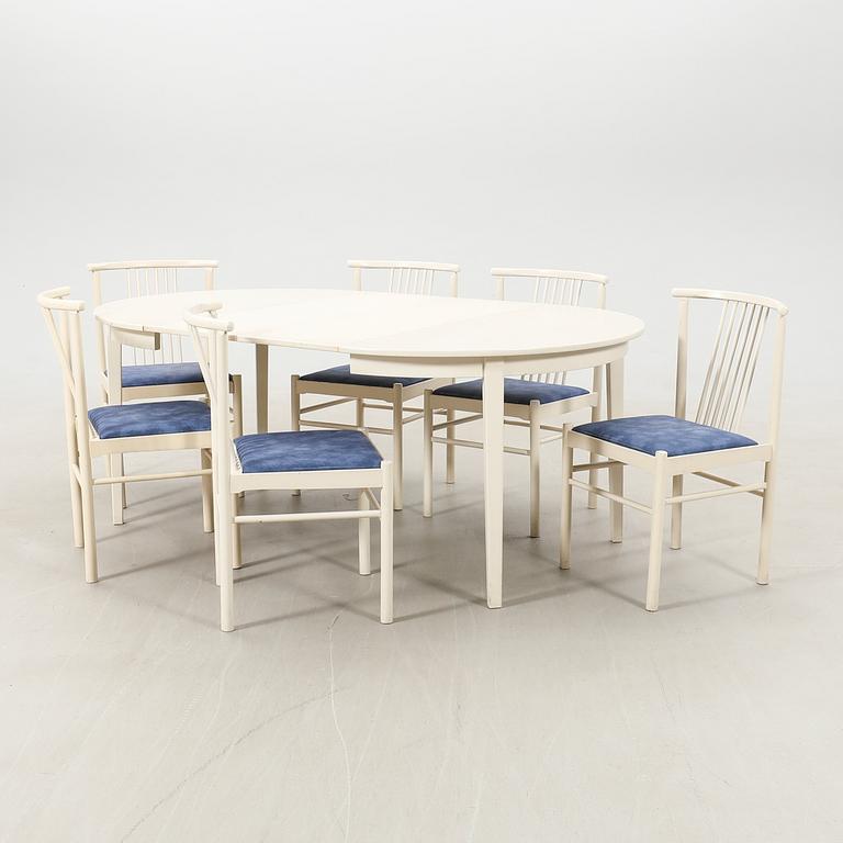 Dining set, 7 pieces, 1960s/70s.