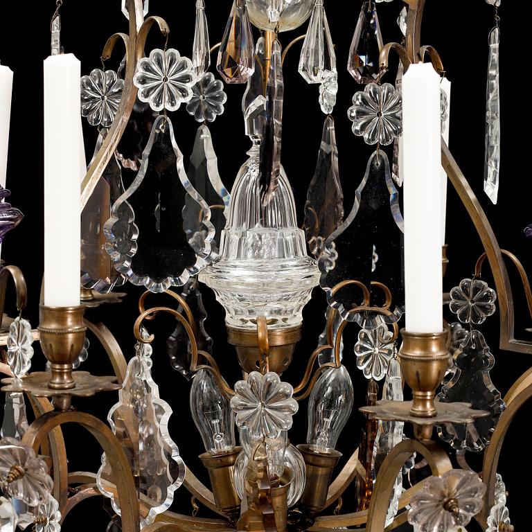 A rococ style chandelier, first half of the 20th Century.