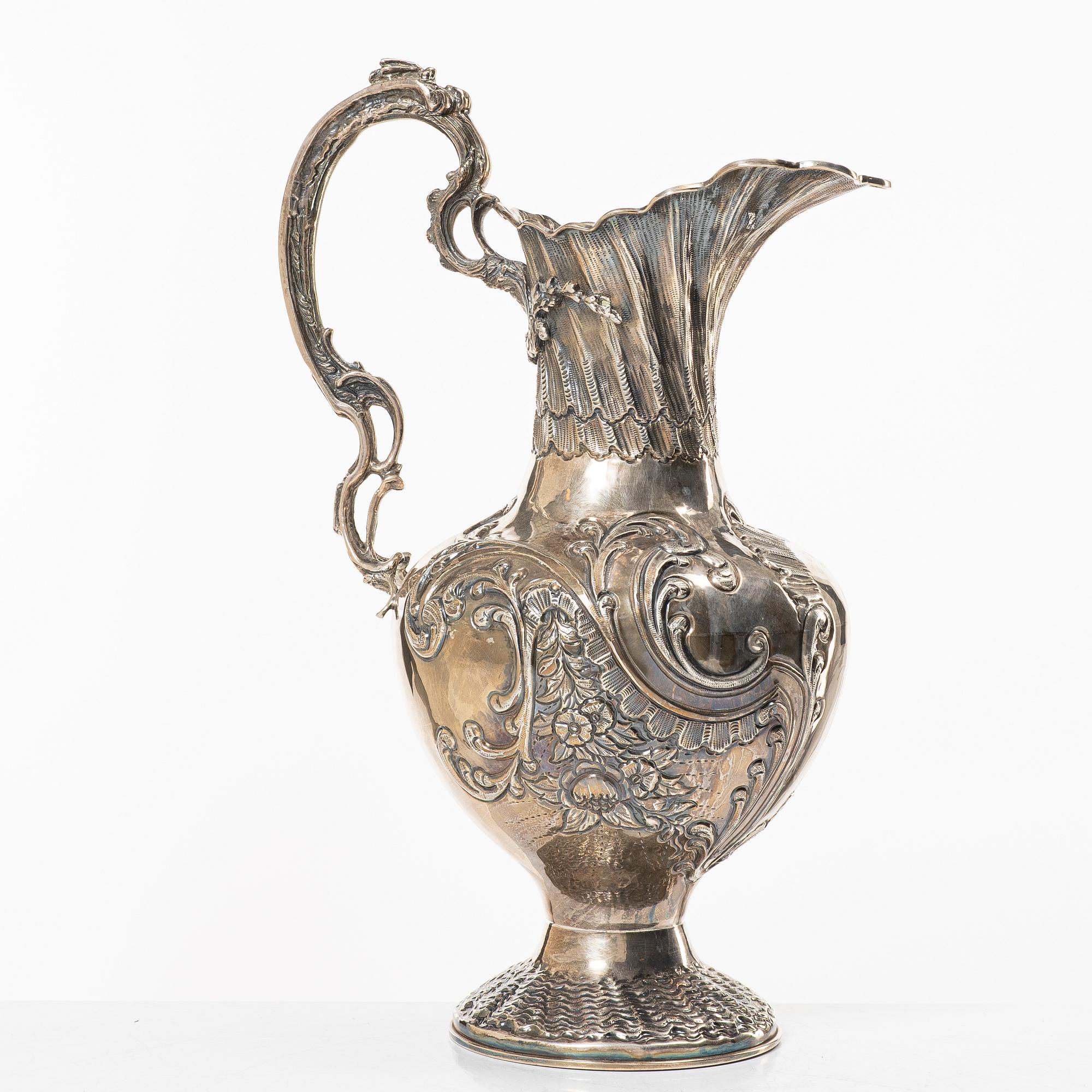 Lale Silverware & Co Ltd, a sterling silver pitcher, Istanbul, Turkey, 20th century.
