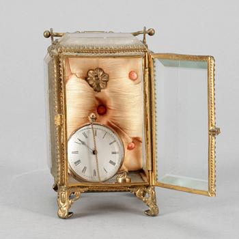FICKUR i ASK, 14K guld, Culindre, sent 1800-tal/tidigt 1900-tal.