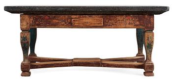 528. A Swedish 19th century stone top table.