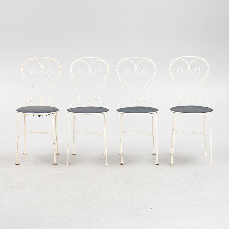 Trädgårdsstolar, 4 st, 1900-talets senare del.