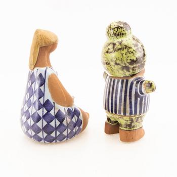 Two stoneware figurines by Lisa Larson for Gustavsberg, Sweden.
