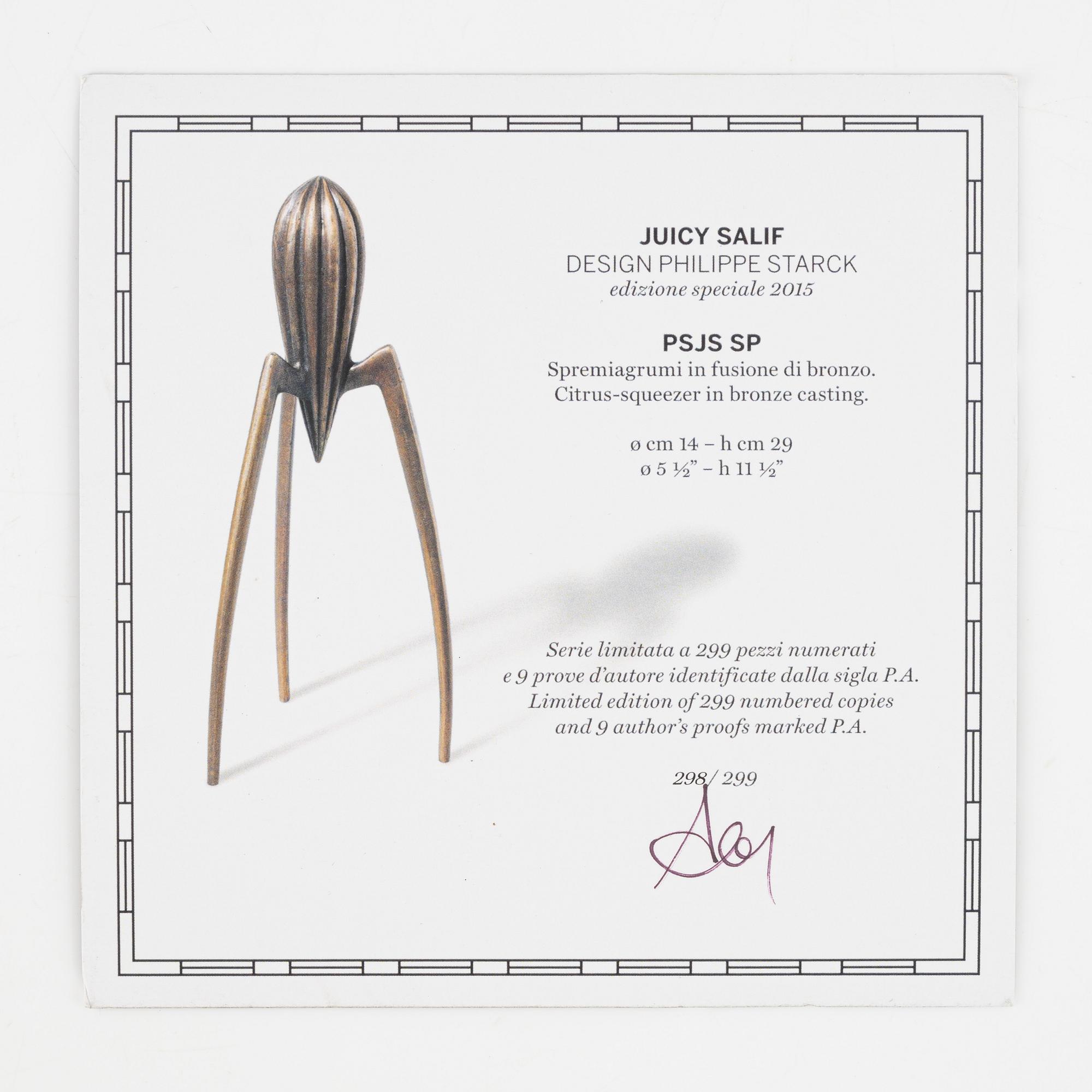 Philippe Starck, juice press, "Juicy Salif", Alessi.