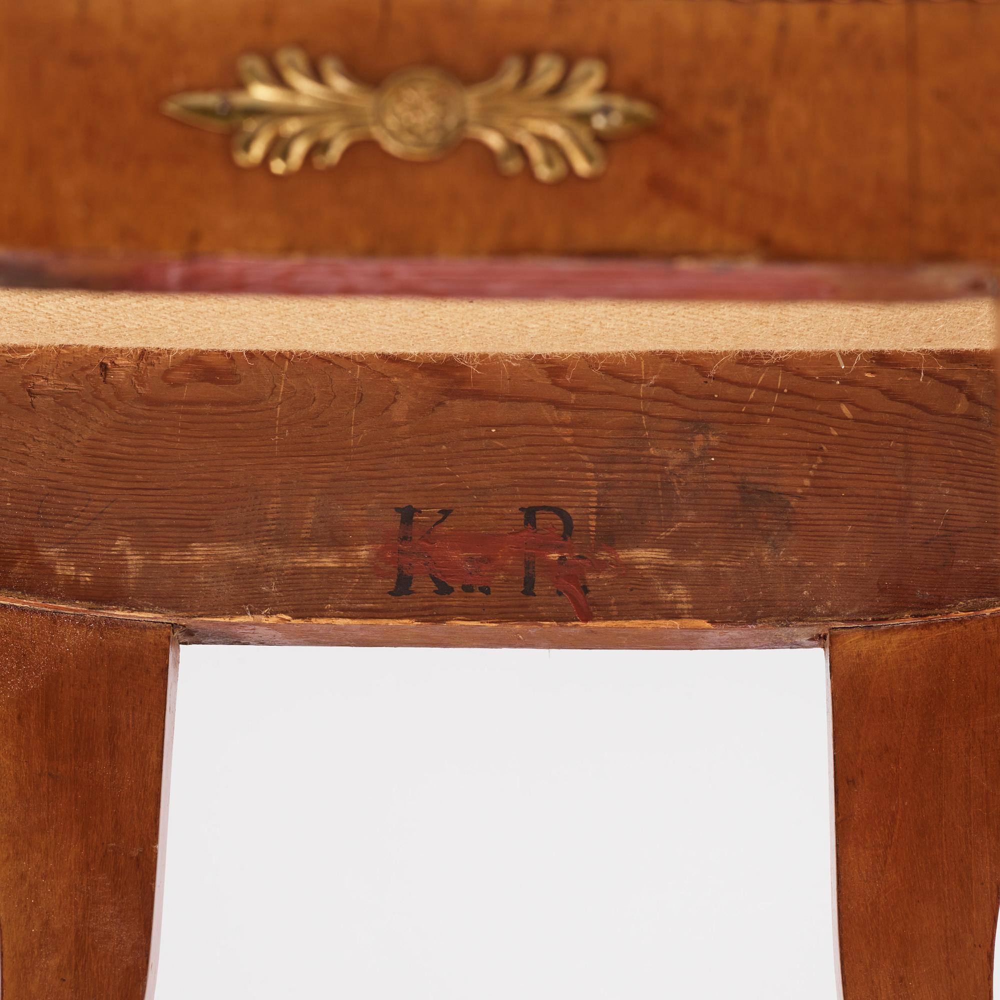 A pair of Swedish Royal Empire stools.
