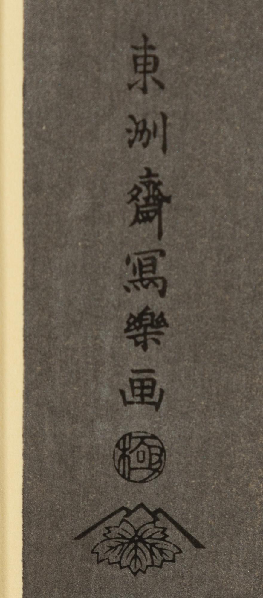 Sharaku, after, two woodblock prints with Kabuki actors, 20th century.