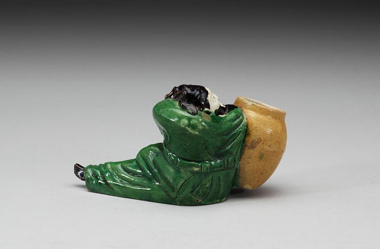 A biscuit figure of Li Bo, Qing dynasty, Kangxi (1662-1722).