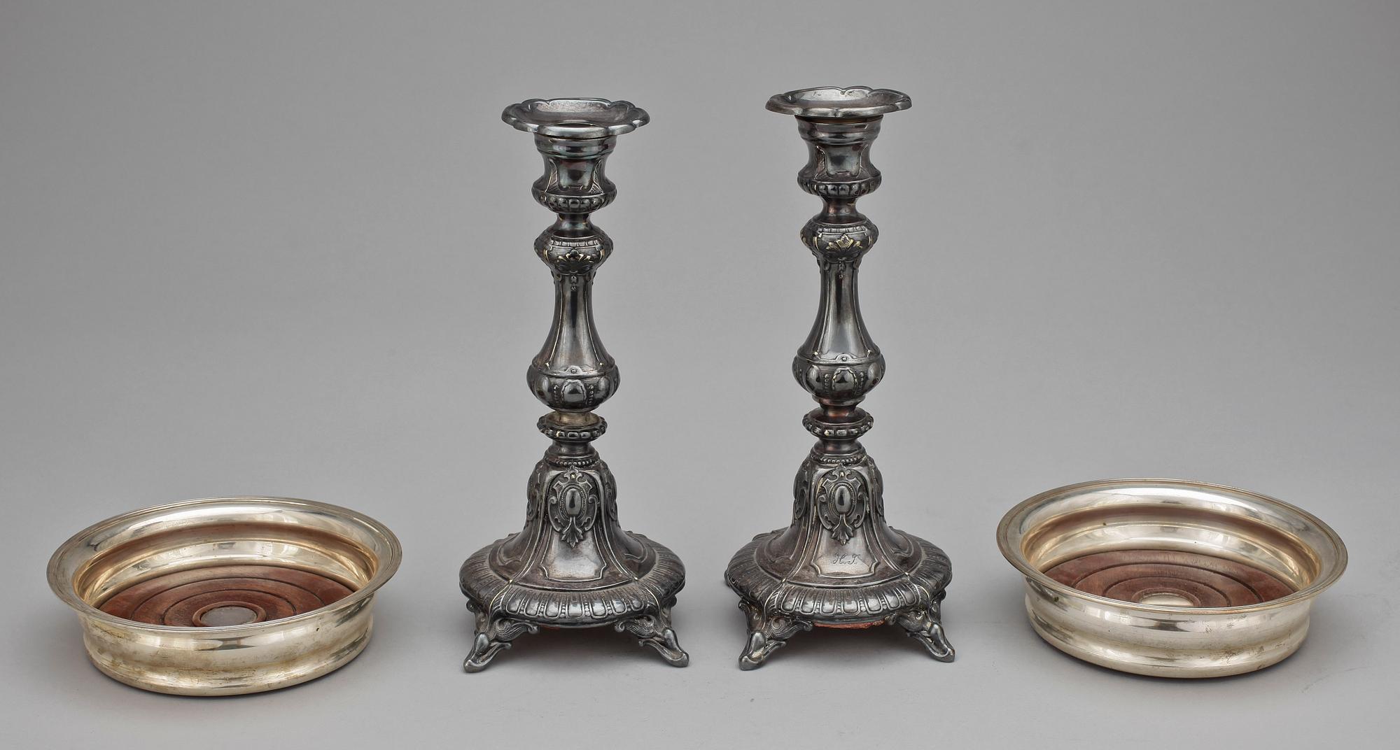 PARTI NYSILVER, 4 delar, bla A.E & Co, 1900-tal.