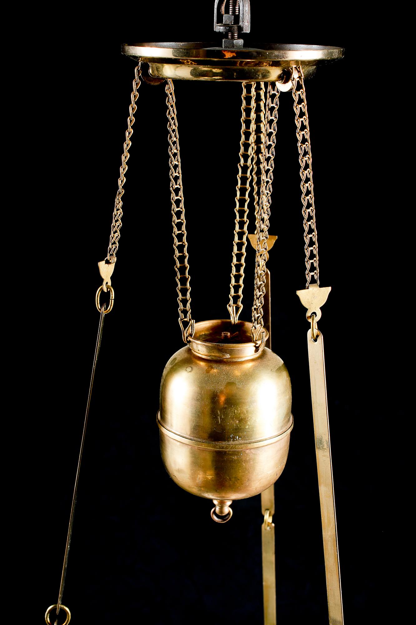 TAKFOTOGENLAMPA, jugend, 1900-talets början, höjd 105 cm.