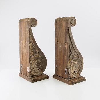 consoles, a pair, 18th/19th century.